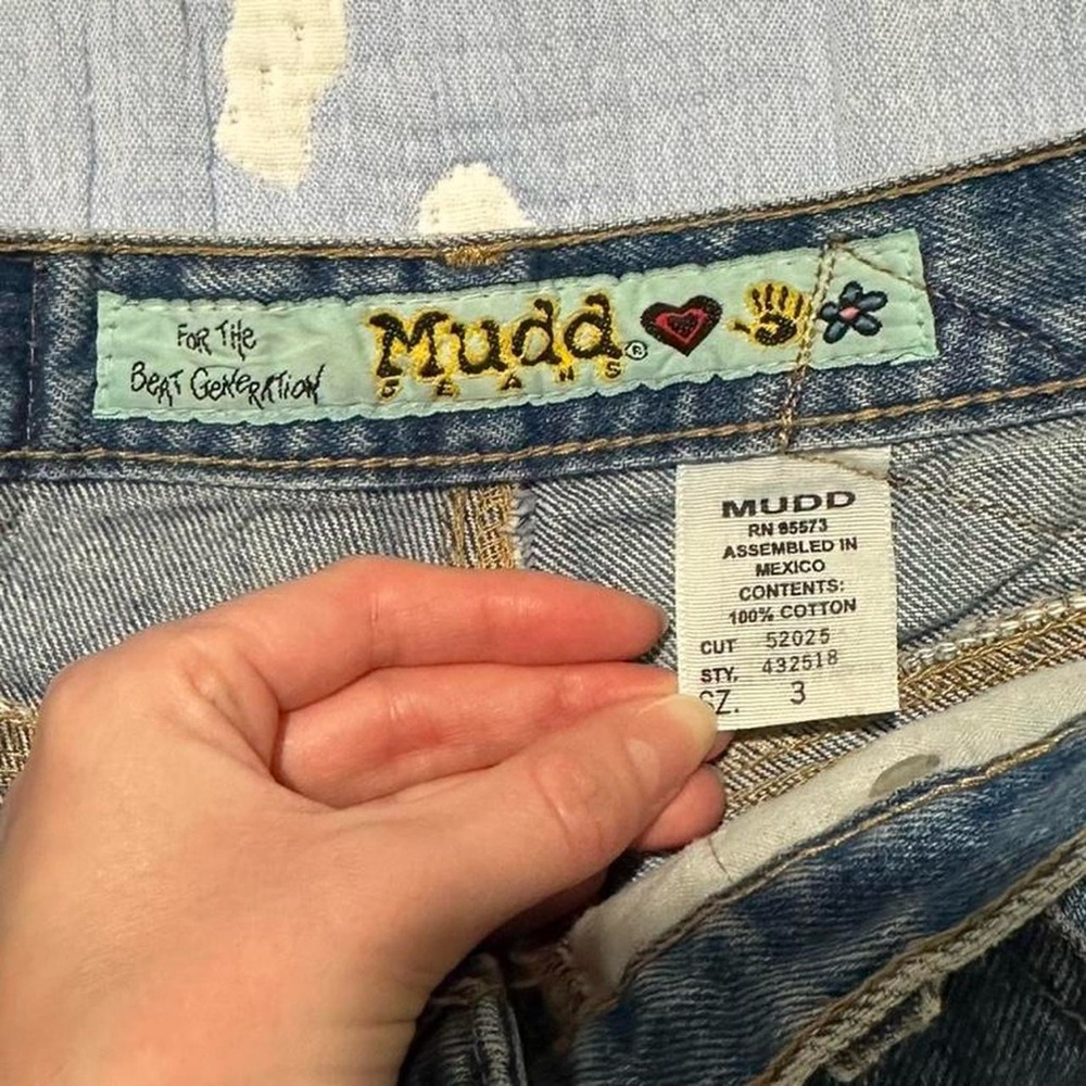 Vintage 90s Mudd Patchwork Denim Shorts - image 5